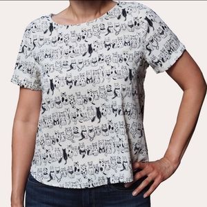 Cat Print Top